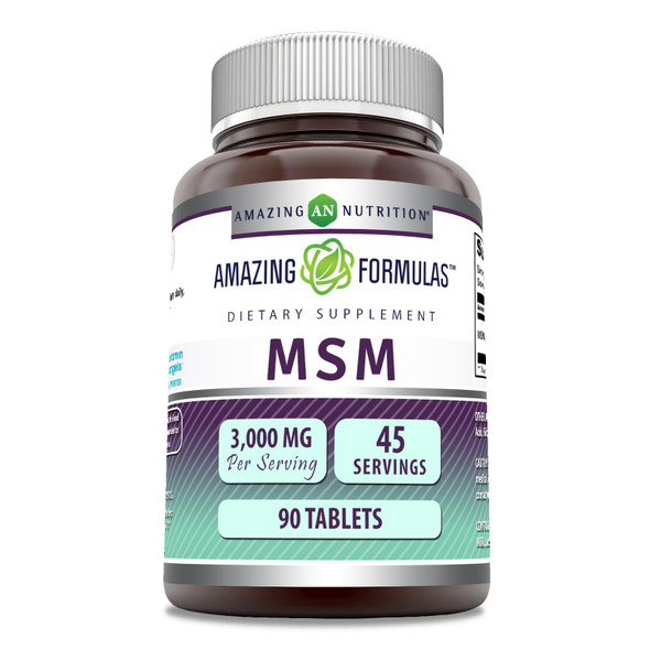 Amazing Formulas Msm (Methylsulfonylmethane)| 3000 Mg Per Serving | 90 Tablets