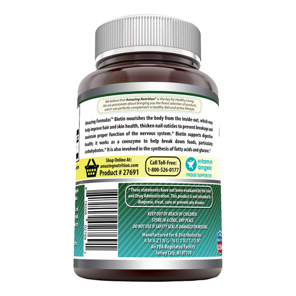Amazing Formulas Biotin 10000Mcg 240 Veggie Capsules Supplement | Non Gmo | Gluten Free | Made In Usa | Suitable For Vegetarians