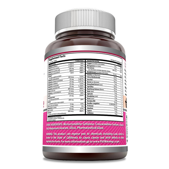 Amazing Formulas Women'S One Multiple 150 Tablets Supplement | Blend Of Vitamins & Probiotics| Made In Usa