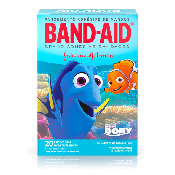 Band-Aid Brand Adhesive Bandages, Disney/Pixar Finding Dory Characters, Assorted Sizes, 20 Ct