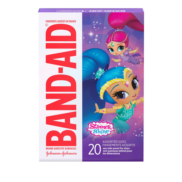 Band-Aid Brand Nickelodeon Shimmer And Shine Bandages, 20 Assorted Sizes Per Box (3 Pack)