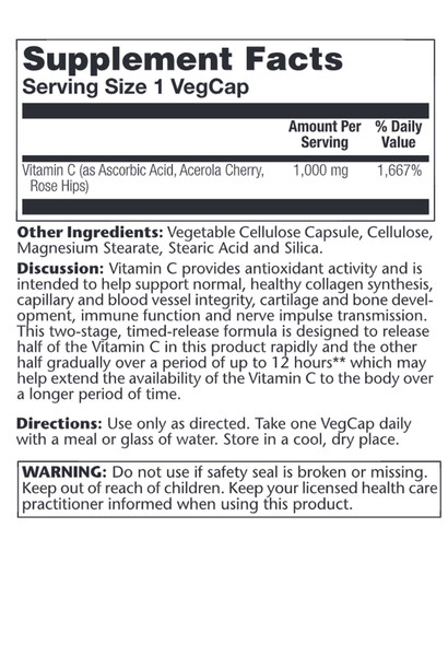 Solaray Vitamin C Timed-Release