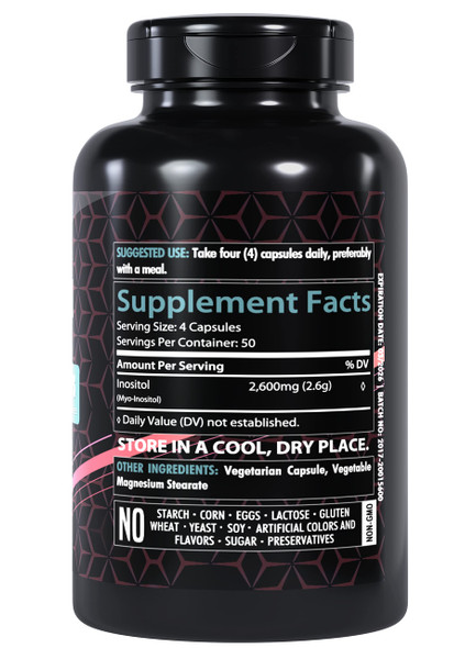 Healthfare Myo Inositol 2000Mg | 200 Capsules | Ultra Strength | Healthy Ovarian Support For Women | Vitamin B8 | Made In The Usa