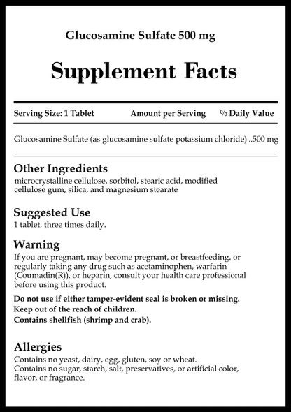 Source Naturals Glucosamine Sulfate 500 mg