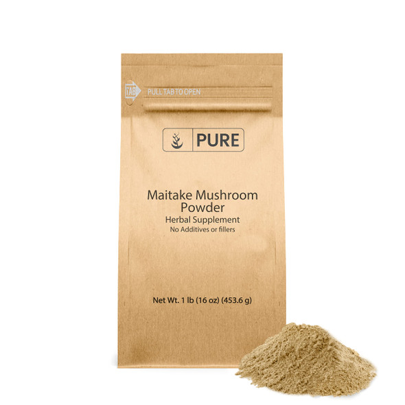PURE ORIGINAL INGREDIENTS Maitake Mushroom Powder (1Lb) Hen-Of-The-Woods, Non-Gmo, Lab-Verified.