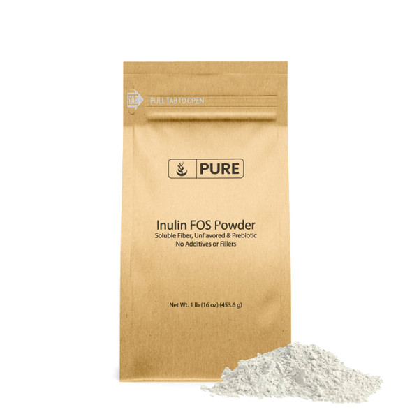 PURE ORIGINAL INGREDIENTS Inulin Fos Powder (1 Lb) Always Pure, No Fillers Or Additives, Lab Verified