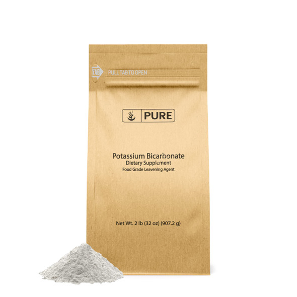 PURE ORIGINAL INGREDIENTS Potassium Bicarbonate (2 Lb) Natural, Food Safe, Electrolyte, Leavening