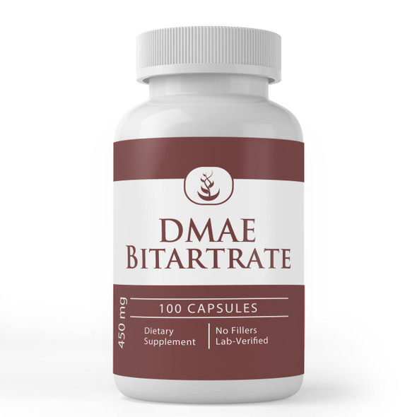 PURE ORIGINAL INGREDIENTS Dmae Bitartrate, (100 Capsules) Always Pure, No Additives Or Fillers, Lab Verified