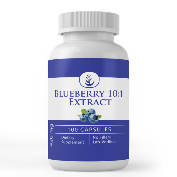 PURE ORIGINAL INGREDIENTS Blueberry 10:1 Extract, (100 Capsules) Always Pure, No Additives Or Fillers, Lab Verified