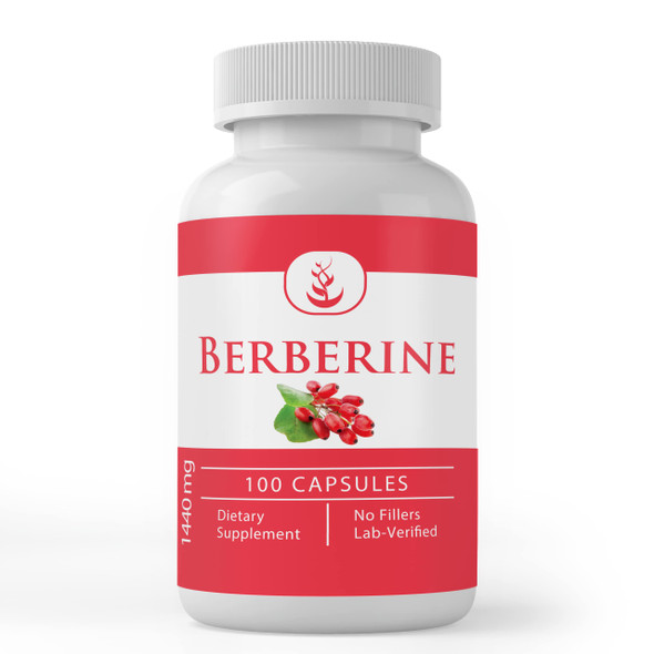 PURE ORIGINAL INGREDIENTS Berberine, (100 Capsules) Always Pure, No Additives Or Fillers, Lab Verified