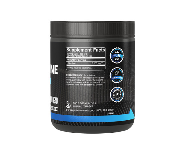 PURE ORIGINAL INGREDIENTS L-Citrulline Powder (11 Oz) Natural Amino Acid, Flavorless, Always Pure