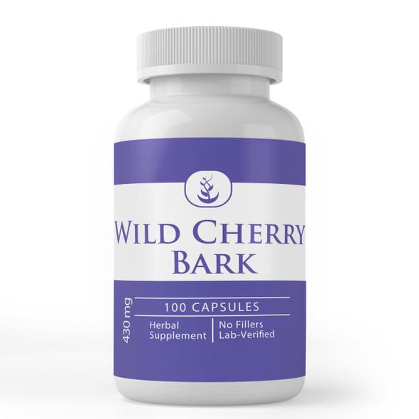 PURE ORIGINAL INGREDIENTS Wild Cherry Bark (100 Capsules), Always Pure, No Additives Or Fillers, Lab Verified