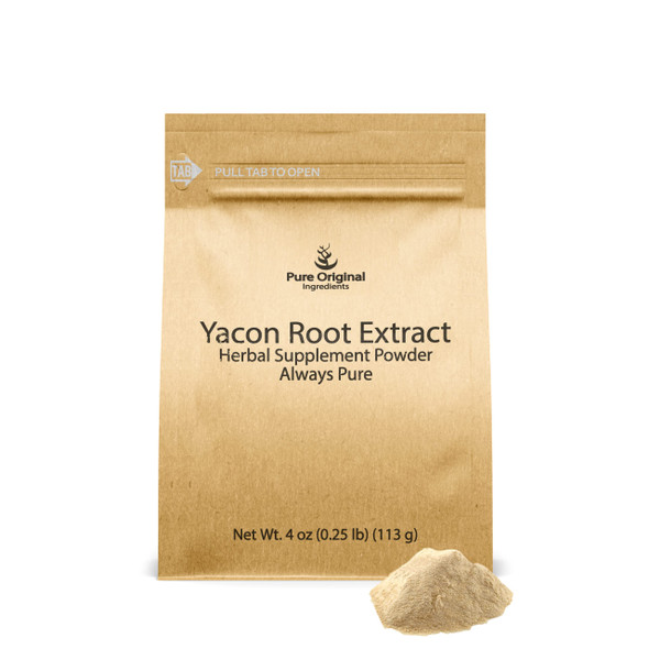 PURE ORIGINAL INGREDIENTS Yacon Root Extract (4 Oz) Always Pure, No Fillers Or Additives, Herbal Supplement Powder