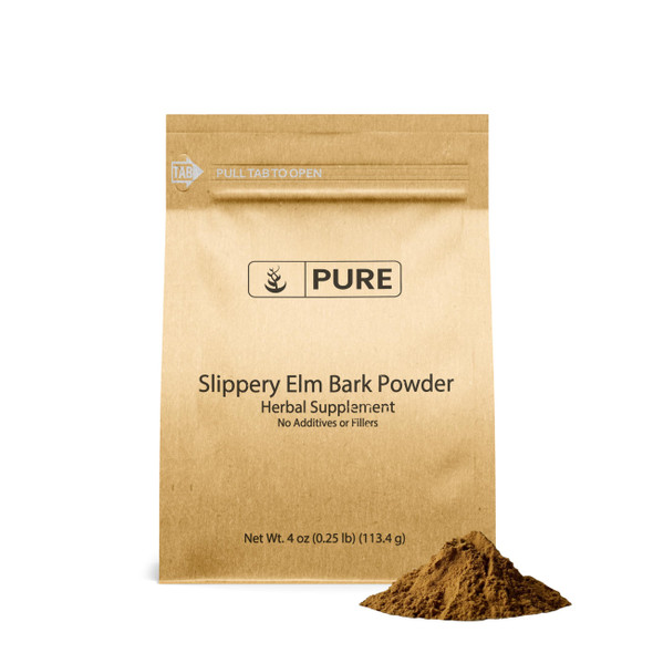 PURE ORIGINAL INGREDIENTS Slippery Elm Powder (4Oz) Pure & Natural, Vegan, Gluten-Free