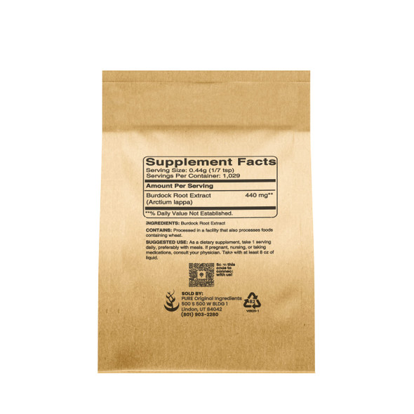 PURE ORIGINAL INGREDIENTS Burdock Root Extract (1Lb) Lab-Verified, Non-Gmo