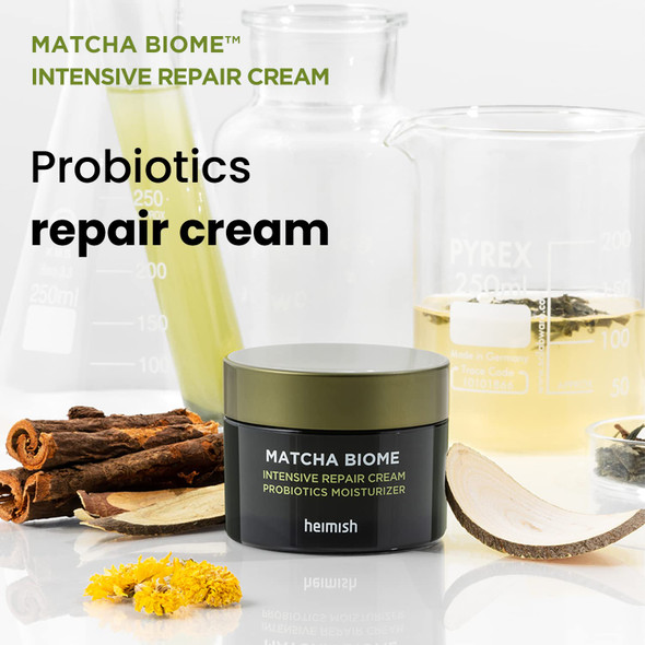 ‎Heimish Matcha Biome Intensive Repair Cream 1.69 Fl.Oz / 50 Ml | Daily Skincare, Jeju Matcha, Brightening, Rich Vitamins, Low Irritation, Soothing Cream, Korean Skincare