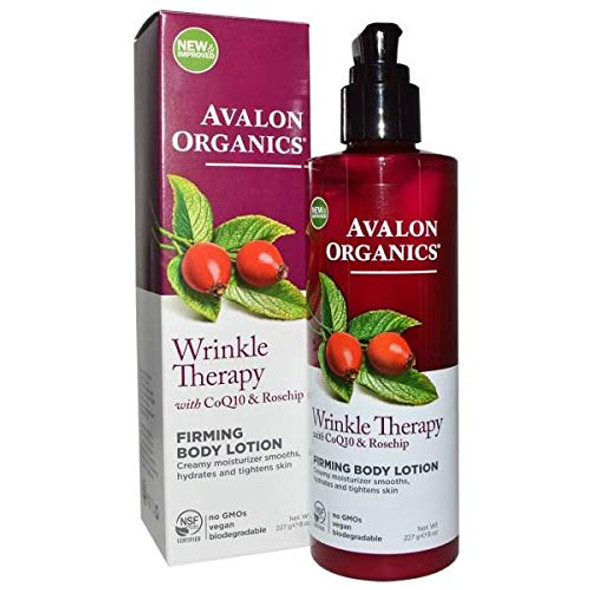 ‎Avalon Organics , Wrinkle Therapy with CoQ10 & Rosehip, Firming Body Lotion, 8 oz (227 g)