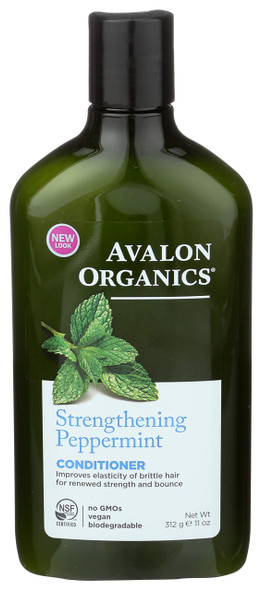 ‎Avalon Organics Strengthening Peppermint Conditioner 11 oz(Pack of 4)