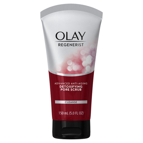 Facial Cleanser by Olay Regenerist Detoxifying Pore Scrub Cleanser, 5 Fluid Ounce Packaging may Vary