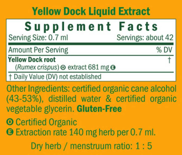 Herb Pharm Yellow Dock 1oz