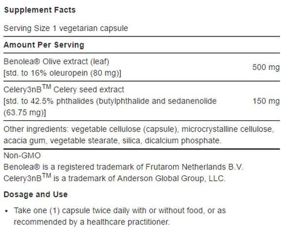 Life Extension Advanced Olive Leaf Vascular Support with Celery Seed Extract