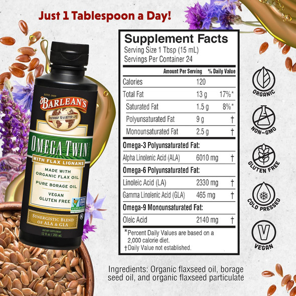 Barlean'S Vegan Omega Liquid Flax And Algae Oil Plant Based Epa Dha Supplement From Algal Oil And Organic Flaxseed Omegas 3 6 And 9 Fatty Acid Supplements 16 Ounces Barlean'S Vegan Omega Liquid Flax And Algae Oil Plant Based Epa Dha Supplement From Algal Oil And Organic Flaxseed Omegas 3 6 And 9 Fatty Acid Supplements 16 Ounces