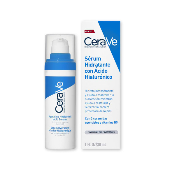 Cerave Hydrating Hyaluronic Acid Serum | 30Ml/1Oz | Day & Night Facial Serum With Hyaluronic Acid | For All Skin Types