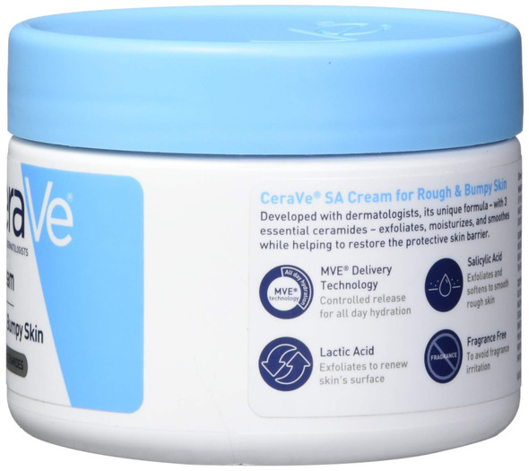 Cerave Sa Cream | 12 Ounce | Renewing Salicylic Acid Body Cream For Rough And Bumpy Skin | Fragrance Free 12 Ounce