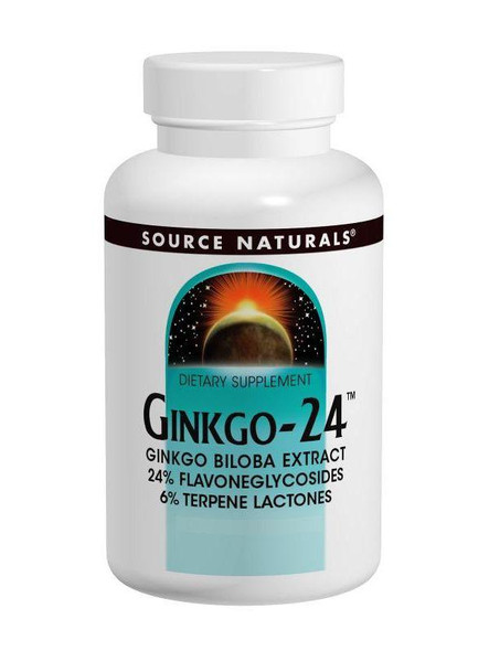 Source Naturals, Ginkgo 24 Ginkgo Biloba Ext, 120mg, 60 ct