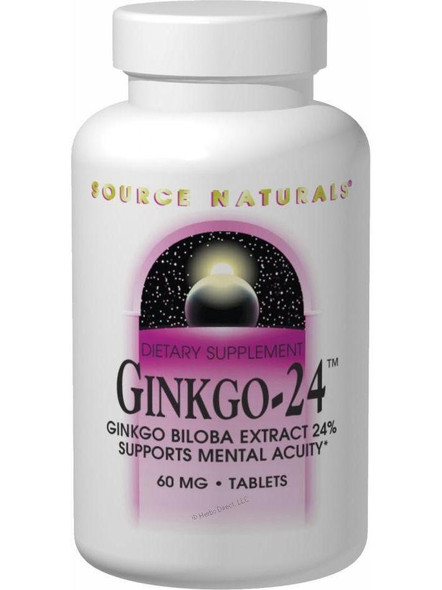 Source Naturals, Ginkgo 24 Ginkgo Biloba Ext, 40mg, 120 ct