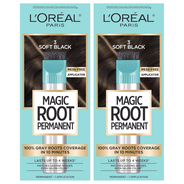 L'Oreal Paris Magic Root Rescue 10 Minute Root Hair Coloring Kit Permanent Color With Quick Precision Applicator 100 Percent Gray Coverage 4 Dark Brown 1 Kit (Packaging May Vary)