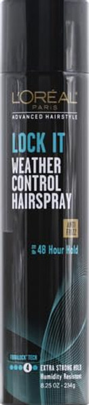 L'Oreal Paris Advanced Hairstyle Lock It Weather Control Hairspray 8.25 Oz. (Packaging May Vary)