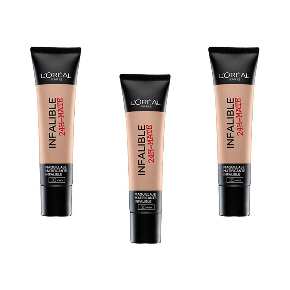 L'Oreal Paris 3 X Infallible 24H Matte Foundation 35Ml - 30 Honey/Miel