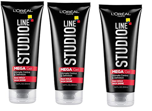 L'Oreal Paris Studio Line Mega Hair Gel 6.8 Fluid Ounce Pack Of 3