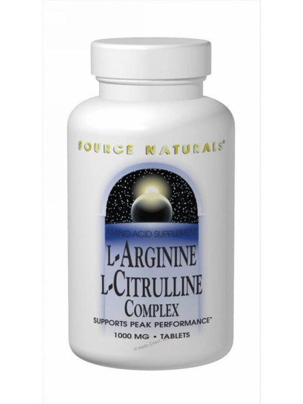 Source Naturals, L Arginine L Citrulline Complex, 60 ct