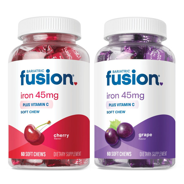 Bariatric Fusion Cherry & Grape Iron Soft Chew With Vitamin C 60 Soft Chews