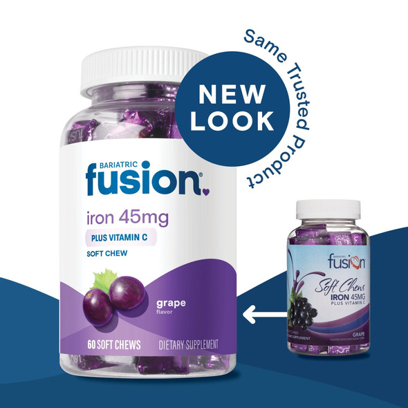 Bariatric Fusion Grape Iron Soft Chew With Vitamin C 60 Soft Chews