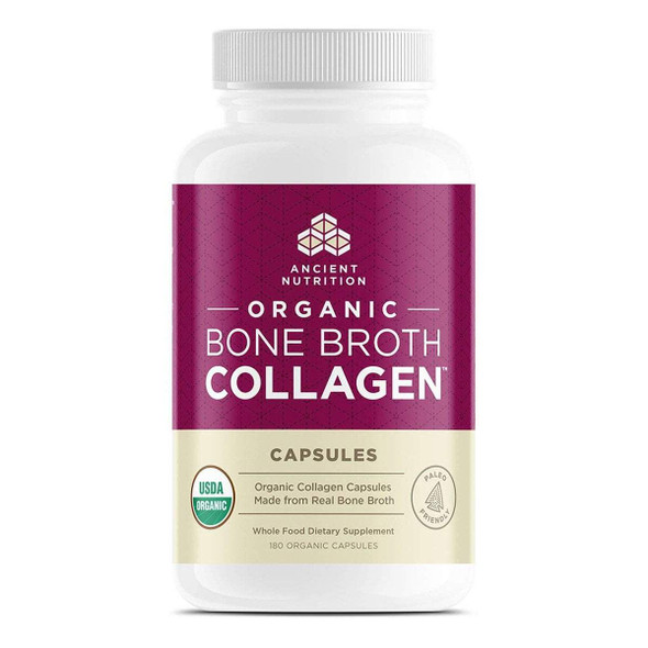 Ancient Nutrition Organic Bone Broth Collagen 180 Capsules