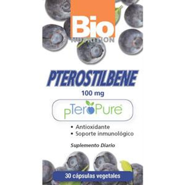 Bio Nutrition Pterostilbene W/ Pteropure 100Mg 30 Vege Caps