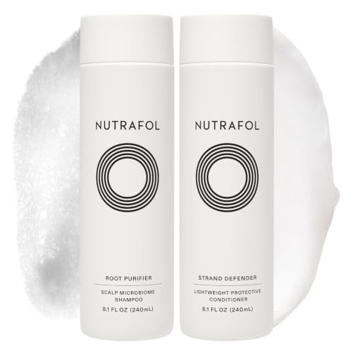Nutrafol Shampoo and Conditioner Cleanse and Protect Hair and Scalp Improves Hair Volume, Strength and Texture Physician-formulated for Thinning Hair Color Safe - 8.1 Fl Oz
