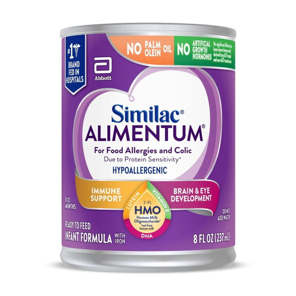 Similac Alimentum Hypoallergenic Baby Formula, 8-fl-oz Can, Pack of 24