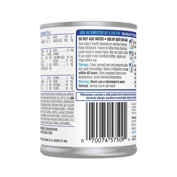 Similac Alimentum Hypoallergenic Baby Formula, 8-fl-oz Can, Pack of 24