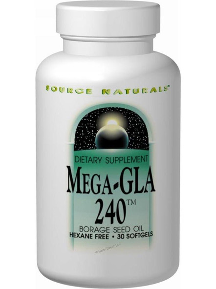Source Naturals, Mega GLA 300 Borage Seed Oil, 120 softgels