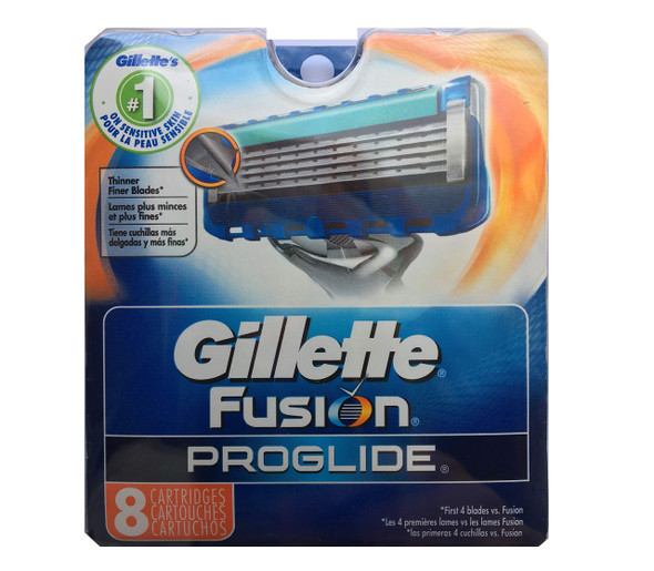 Gillette 8 Fusion Proglide Razor Blades NEW 8 PACK 100% AUTHENTIC, GENUINE NIB