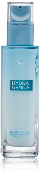 L'Oreal Paris Skincare Hydra Genius Daily Liquid Care Oil- Face Moisturizer For Normal To Dry Skin Hyaluronic Acid Moisturizer For Face With Aloe Water And Hyaluronic Acid 3.04 Fl. Oz.