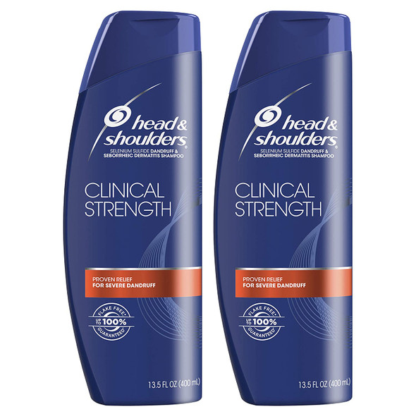 Head and Shoulders Shampoo, Anti Dandruff and Scalp Care, Clinical Strength, 13.5 fl oz, Twin Pack