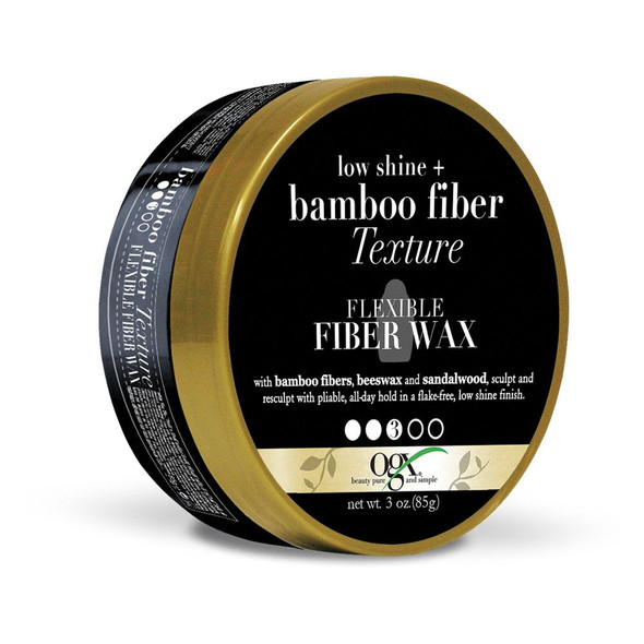 OGX Low Shine + Bamboo Fiber Texture Flexible Fiber Wax, 3 Ounce (64042)