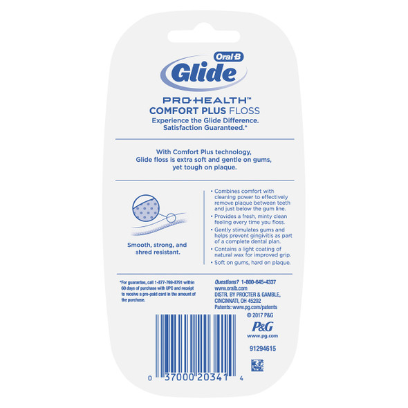 Oral-B Glide Pro-Health Comfort Plus Dental Floss, Mint, 40 M, Pack of 2