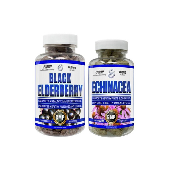 Hi-Tech Pharmaceuticals Black Elderberry + Echinacea Stack