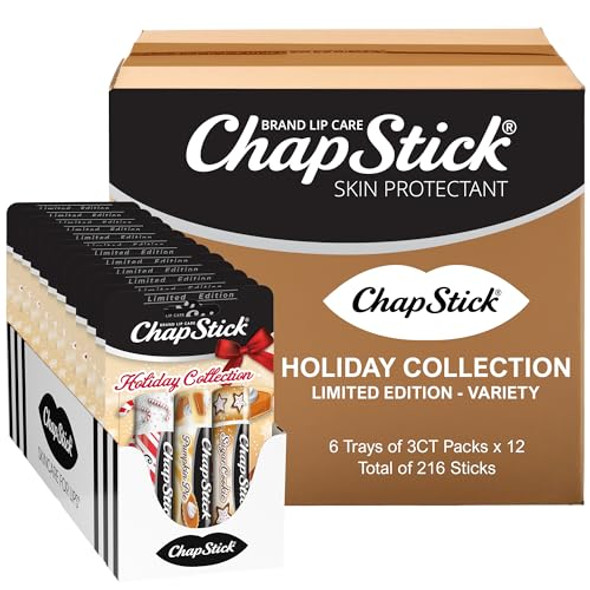 Chapstick Bulk Lip Balm Holiday Collection Lip Care Tubes 0.45 Oz 216 Ct Case